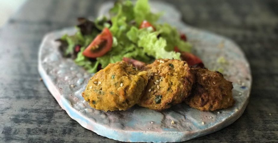 MINI HAMBURGUESAS DE GARBANZOS Y CALABAZA