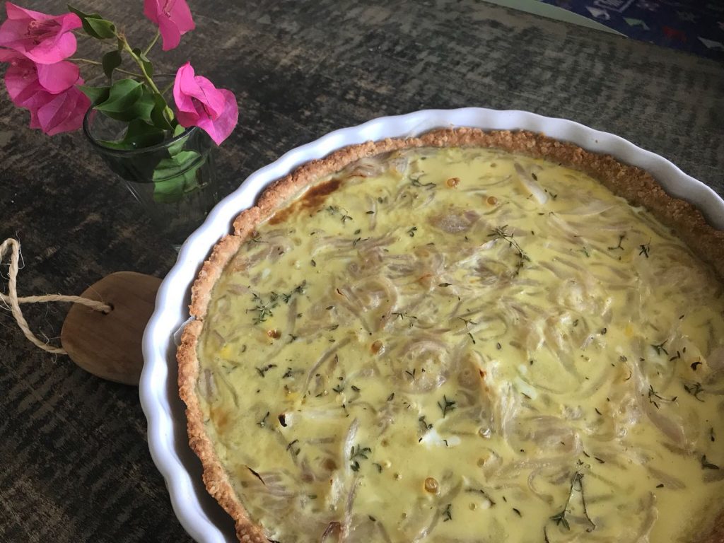 QUICHE DE CEBOLLA Y TOMILLO SIN GLUTEN