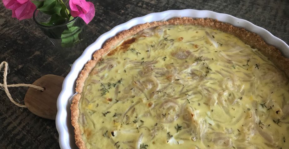 QUICHE DE CEBOLLA Y TOMILLO SIN GLUTEN