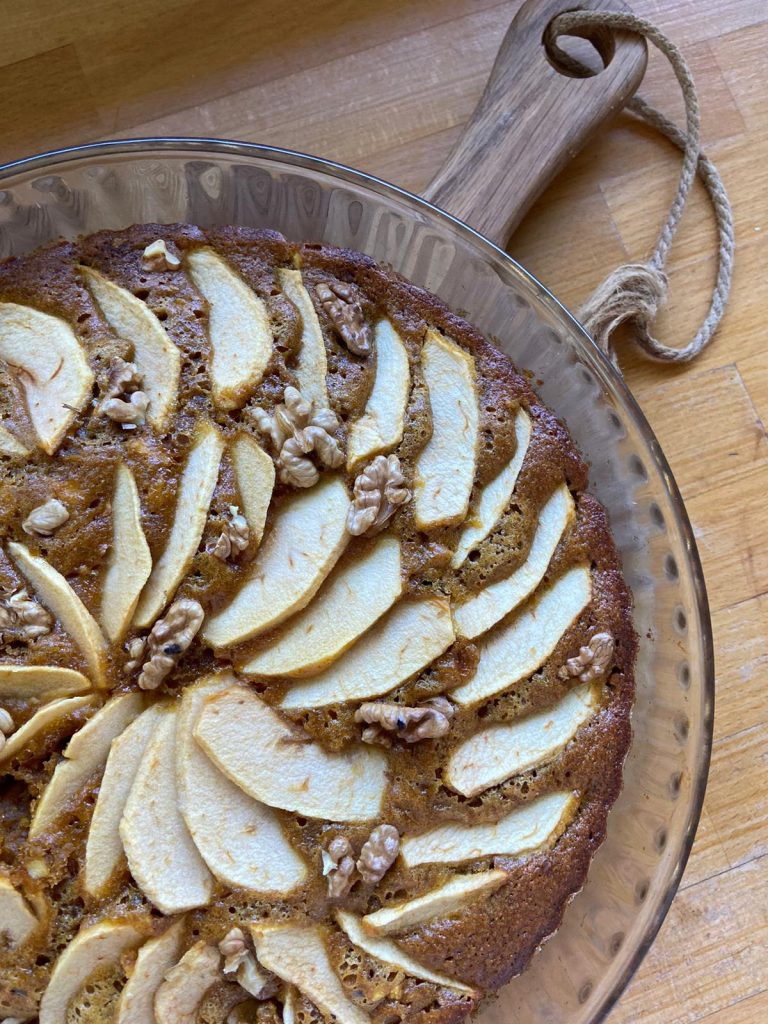 Pastel de manzana y calabaza